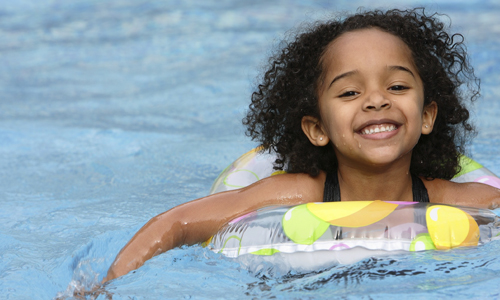 Girl in swimming pool